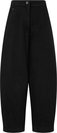 STUDIO TOMBOY elastic-waist cotton jeans - Black