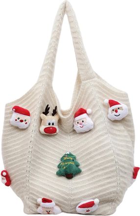 Generic Kexpery Bohemian Hollow Crochet Handbag Large Casual Summer Cotton Braided Tote Bag for Women for Beach Outings