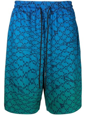 Off-white Shorts met logoprint - Blauw