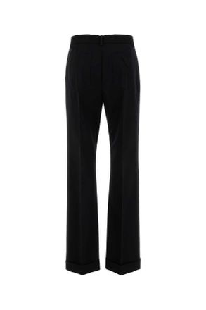 Prada Womens Black Gabardine Pant Nero Exterior: Wool Pantaloni