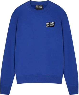 Versace Jeans Couture Heren, Sweatshirts & Hoodies, Blauw, Maat: XL Katoen