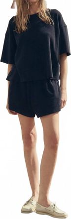 The Great. The Micro Terry Swing Short In Navy