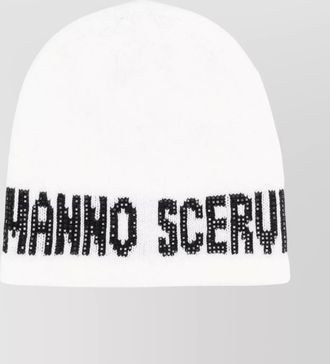 Ermanno Scervino knit folded edge beanie