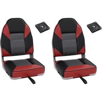 vidaXL Set De Asientos Plegables Para Barco 4 Uds Con Respaldo Alto Vidaxl