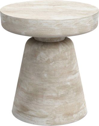 Simpli Home Robbie Solid Mango Wood 16In Round Contemporary Rustic Accent Table