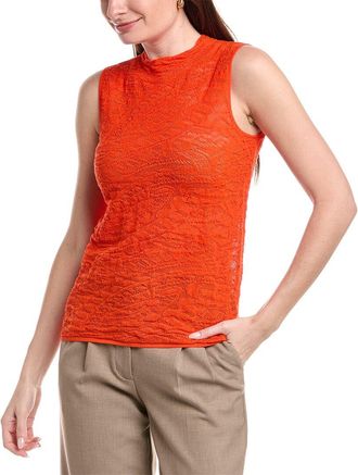 Lafayette 148 New York Sleeveless Knitted Lace Sweater