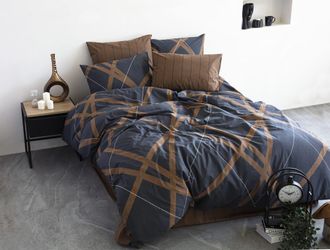 Blanc Avenue Juego de funda de edredón 200x200 cm+ 2 fa 65x65 cm 100% algodón