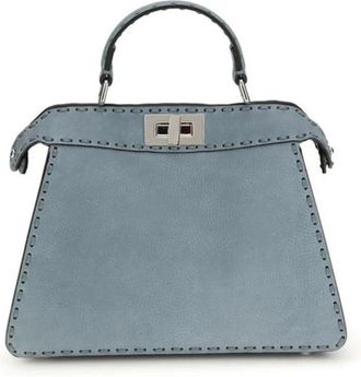 Fendi Bos Taurus Schoudertas - Dames - Handtassen - Blauw - ONE Size - Leer - Tassen
