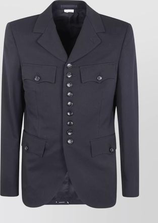 Comme Des Garçons long sleeve jacket with notched lapel and pockets