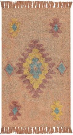 Beliani Rug IGDIR Orange 80 x 150 cm Cotton