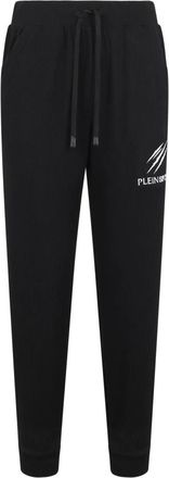 Plein Sport Ribbed Joggers Scratch - Dames - Trainingsbroeken - Zwart - XL - Katoen - Fitness