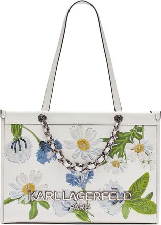 Karl Lagerfeld Savoie Floral Emboridery Tote in White Multi at Nordstrom