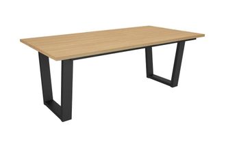 Skraut Home Mesa comedor efecto madera roble claro 194x90x74cm