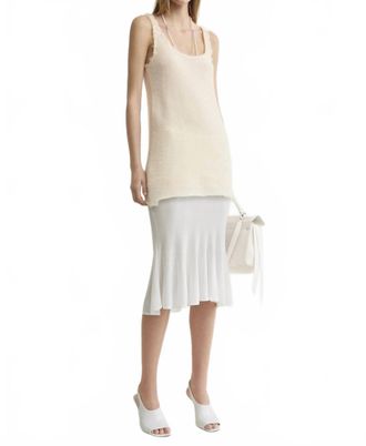 Toteme Mohair Knit Tank Top In Off-White