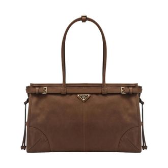 Prada Bonnie Shoulder Bag - female - Prada - Shoulder Bags - Brown - ONE SIZE - Bags