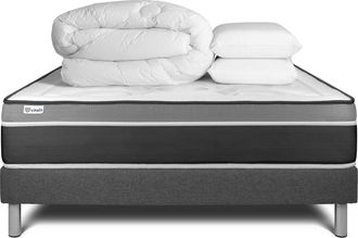 VITALIT Pack Colch&oacute;n Gris Muelles Y Viscoel&aacute;stica 200 X 200