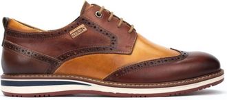 Pikolinos Mens Avila Two-Tone Lace-Up Shoes In Cognac