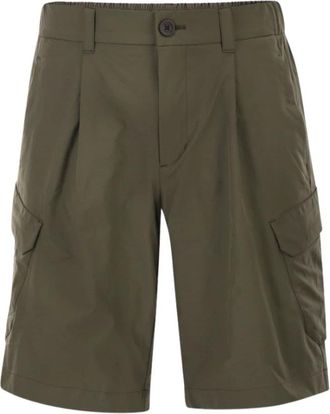 Herno Bermudas Cargo de Tejido T&eacute;cnico - Shorts - Hombre - Verde - L