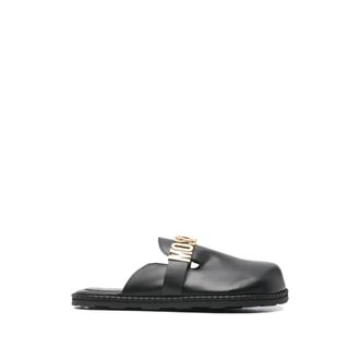 Moschino Mules, male, Black, Size: 12 US Sandals
