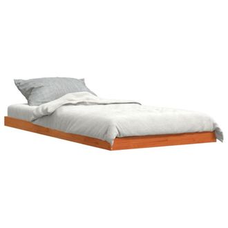 vidaXL Estructura De Cama Madera Maciza De Pino Marr&oacute;n Cera 90x200 Cm Vidaxl