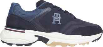 Tommy Hilfiger Runner X Ventile Mix Vrijetijdssneakers - Heren - Sneakers - Blauw - 44 EU - Su&egrave;de - Schoenen