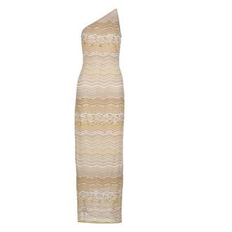 Missoni Maxi Dresses, female, Yellow, Size: XS One-Shoulder Maxi Dress