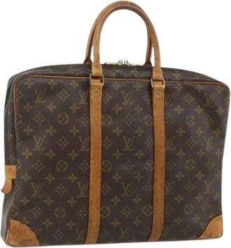 Louis Vuitton Pre-owned Handbags, female, Brown, Size: ONE SIZE Pre-owned Porte Documents Voyage Business Bag