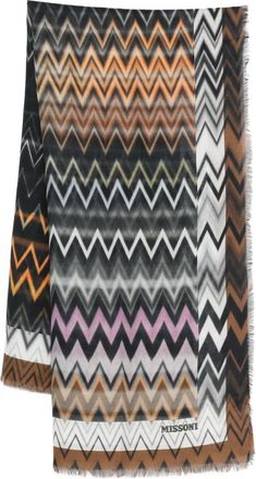 Missoni Chevron scarf (140cm x 140cm) - women - Modal/Cashmere - One Size - Brown