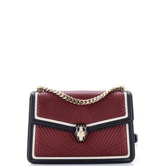 Bulgari Serpenti Forever Shoulder Bag Quilted Leather Small