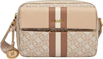 Liu Jo Middelhoge Crossbody Tas met Vak - Dames - Schoudertassen - Beige - ONE Size - Polyester - Tassen