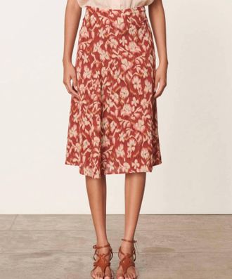 Vanessa Bruno Philae Midi Skirt In Red