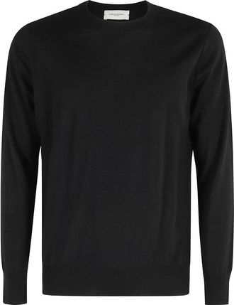 Paolo Pecora Long-Sleeve Crewneck Sweater In Luxurious Virgin Wool