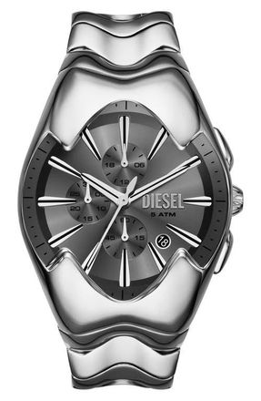 Diesel Mercurial Tonneau Chronograph Bracelet Watch, 45mm x 28mm in Silver at Nordstrom