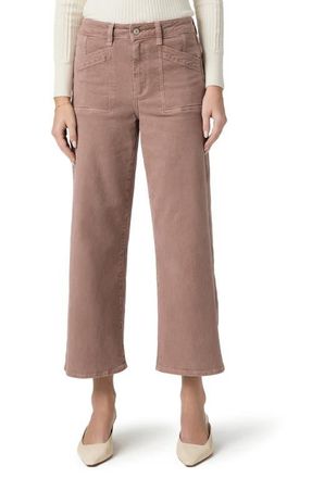 Paige Anessa High Waist Ankle Wide Leg Jeans in Vintage Mauve Mist at Nordstrom, Size 28