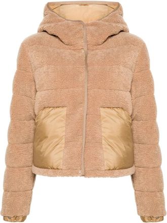 Moncler Audrieu Donsjas - Dames - Gewatteerde jassen - Bruin - L - Jassen