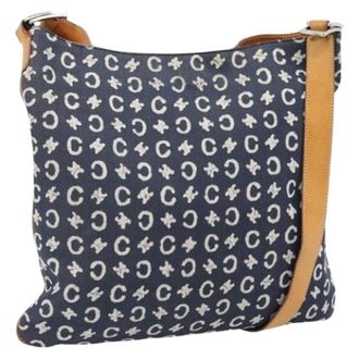 Celine Pre-owned Cross Body Bags, female, Blue, Size: ONE SIZE Pre-owned Canvas Vintage Shoulder Bag