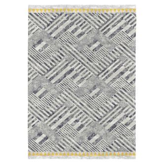 Rugs&Rugs Alfombra decorativa de algodón con impresión digital gris 160x230 cm