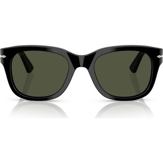 Persol 55mm Square Sunglasses in Black /Green at Nordstrom