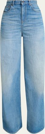 Chlo&eacute; Wide-Leg High-Rise Jeans