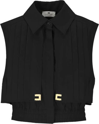 Elisabetta Franchi Mujer, Blusas y Camisas, Negro, Talla: L