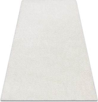 RugsX Rugsx - Alfombra Buenos 7001 Shaggy Liso, De Un Solo Color Blanco White 80x150 Cm