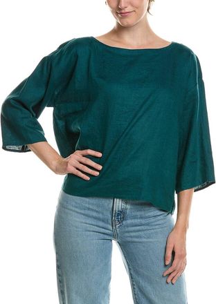 Eileen Fisher Eileen Fisher Bateau Linen Box Top