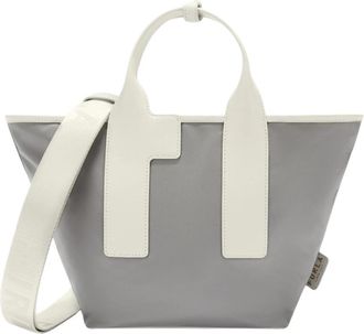 Furla Nylon handtas met lederen details - Dames - Shoppers - Grijs - ONE Size - Nylon - Tassen