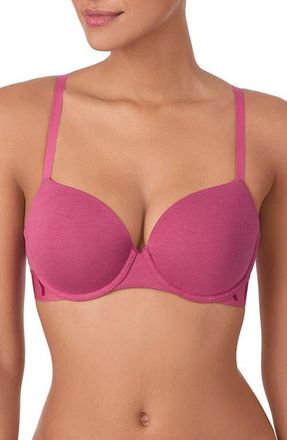 DKNY Cozy Boyfriend T-Shirt Bra in Dark Rose at Nordstrom, Size 34C