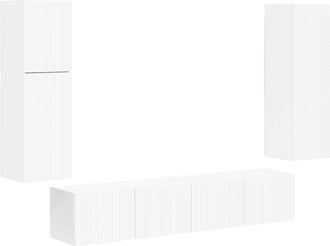 vidaXL Conjunto De Mueble De Tv 4 Uds. Madera De Ingenier&iacute;a Vidaxl