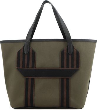 Herm&egrave;s Black Taurillon Clemence Leather Tote Bag (Pre-Owned)