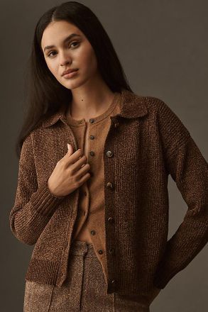Central Park West Chenille Cardigan Sweater