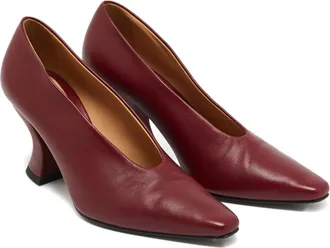 Bottega Veneta squared-toe leather pumps