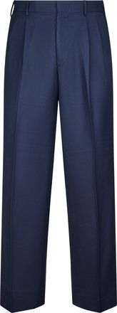 Cellar Door Tailored Straight-Leg Trousers with Adjustable Side Tabs