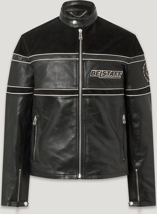 Belstaff Competition Speed Jacket Mens Calf Leather/calf Suede Black Size 2XL